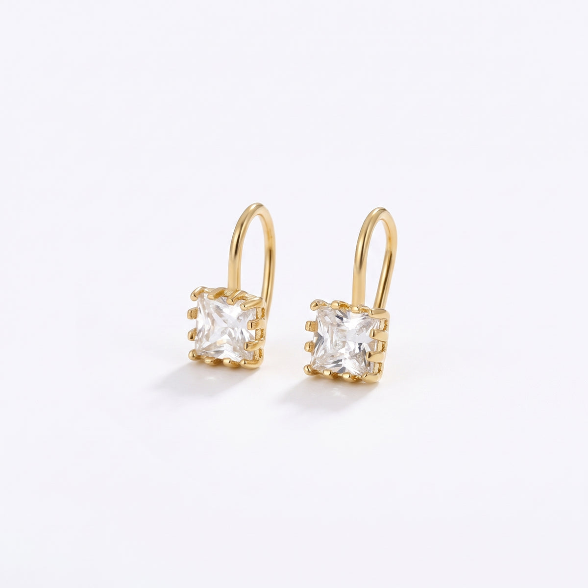 Lelice Elisa Crystal Earrings in gold on a white background