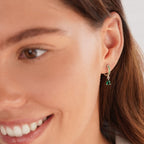 Esme Emerald Hoops - Earrings - Lelice Jewelry