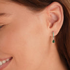 Esme Emerald Hoops - Earrings - Lelice Jewelry