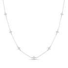 Lelice Esther Sparkle Necklace in silver on a white background