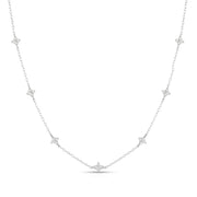 Lelice Esther Sparkle Necklace in silver on a white background