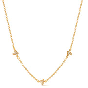 Lelice Faye Butterfly Necklace in gold on a white background