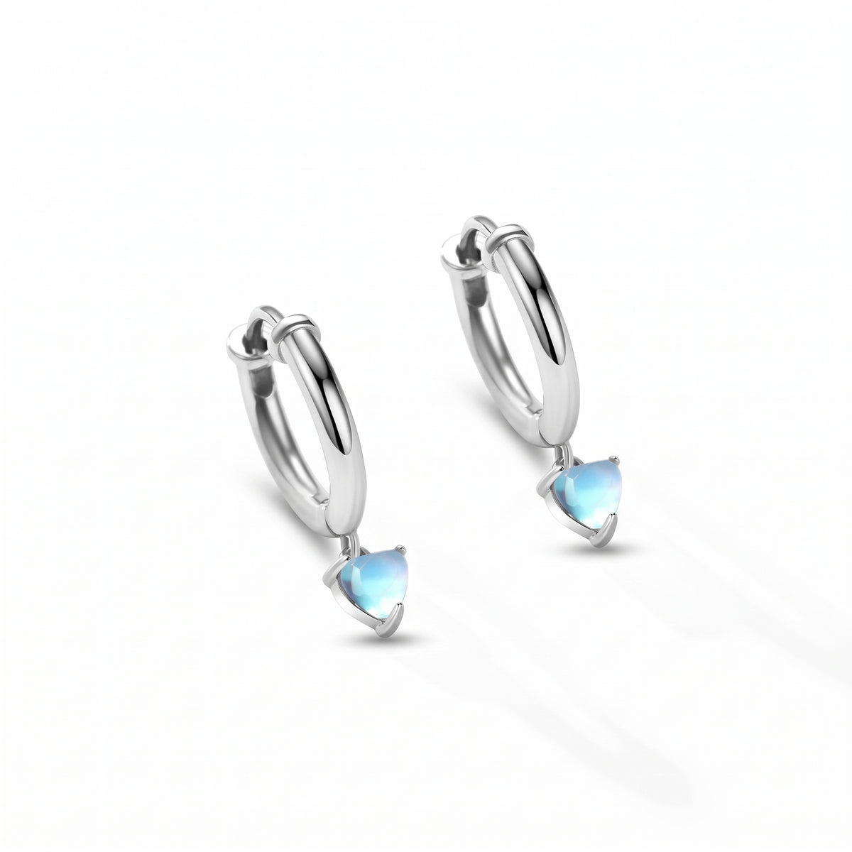 Lelice Florence Silver Hoops in silver on a white background