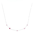 Lelice Geneva Zircon Necklace in silver on a white background