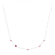 Lelice Geneva Zircon Necklace in silver on a white background