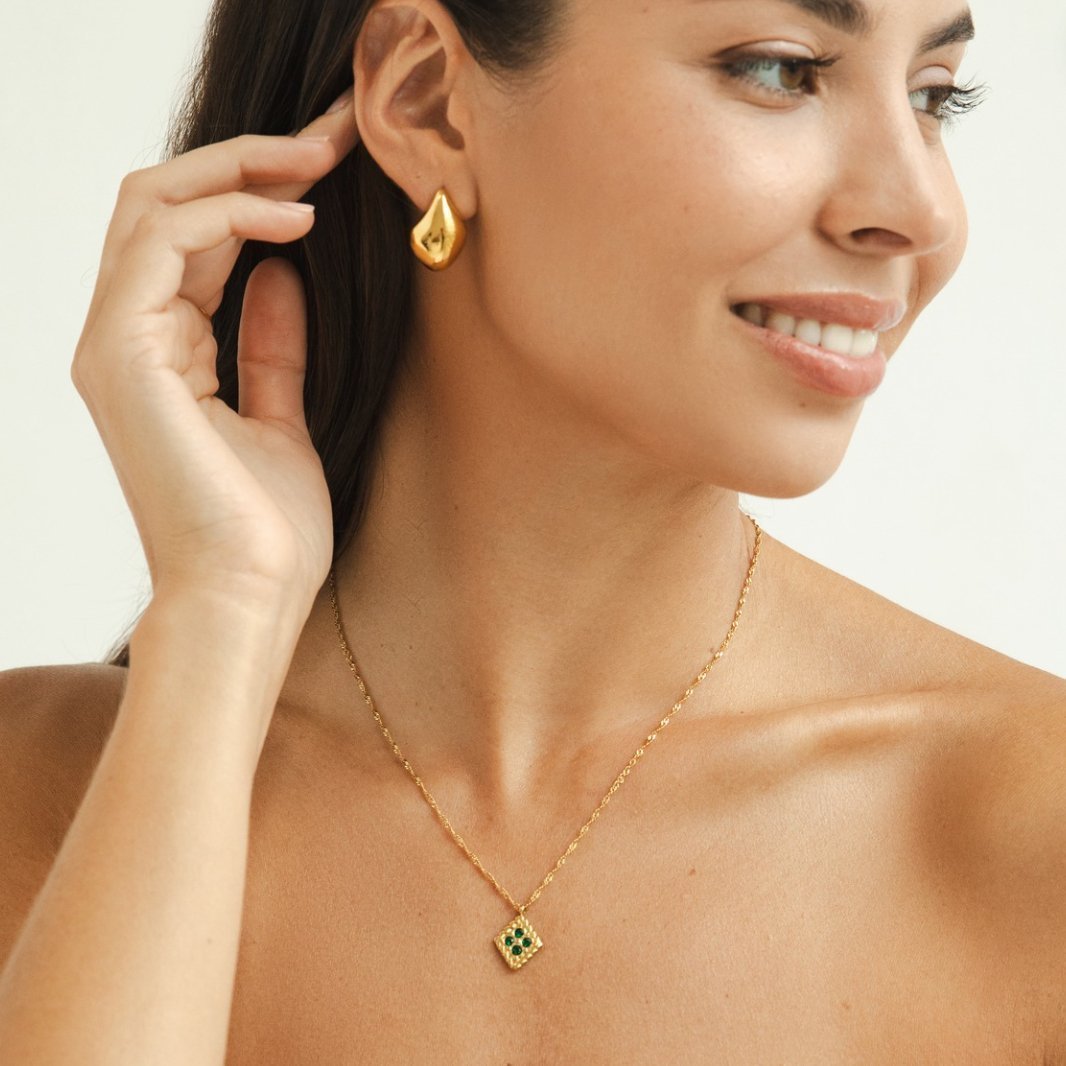 Geneviève Emerald Necklace - Necklace - Lelice Jewelry