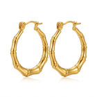 Lelice Golden Bamboo Hoops on a white background