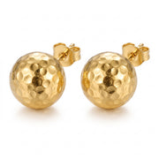 Lelice Hammered Gold Studs on a white background