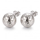 Lelice Hammered Silver Studs on a white background