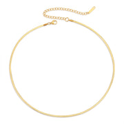 Lelice Harper Herringbone Necklace in gold on a white background