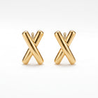 Lelice Holly Stud Earrings in gold on a white background