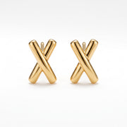 Lelice Holly Stud Earrings in gold on a white background