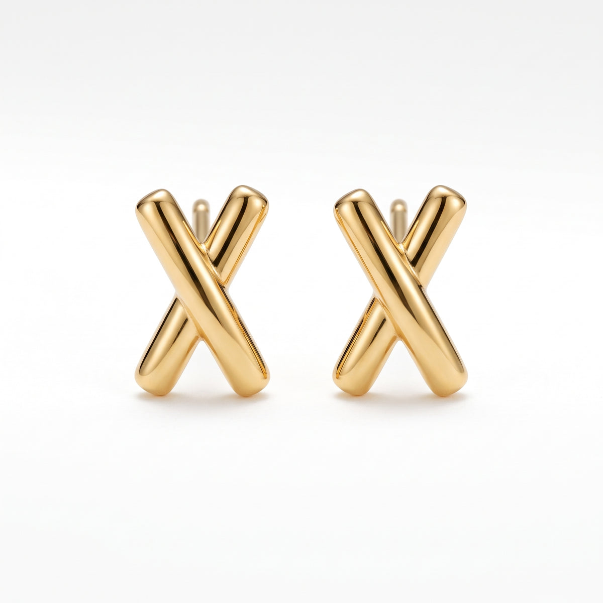 Lelice Holly Stud Earrings in gold on a white background