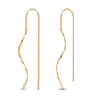 Lelice gold wave threader earrings Jane on a white background