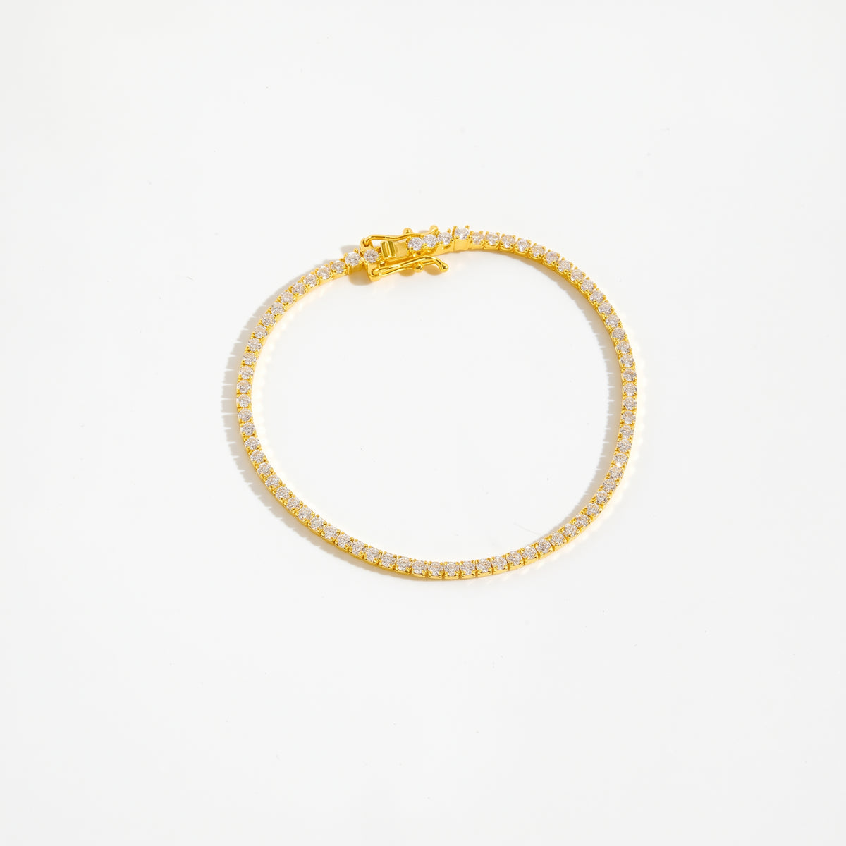 Lelice Julia Tennis Bracelet in gold on a white background