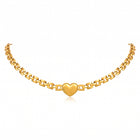 Lelice Juliet Heart Choker in gold on a white background