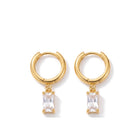 Lelice Justine Crystal Drops in gold on a white background