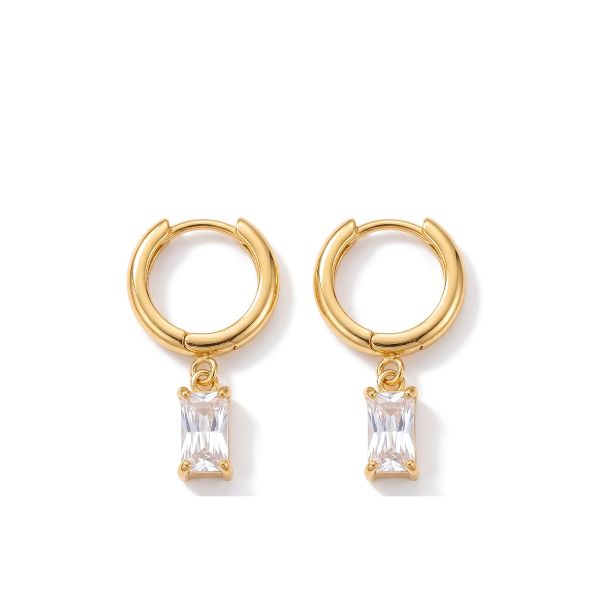 Lelice Justine Crystal Drops in gold on a white background