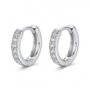 Lelice Kaia Hoop Earrings in silver on a white background