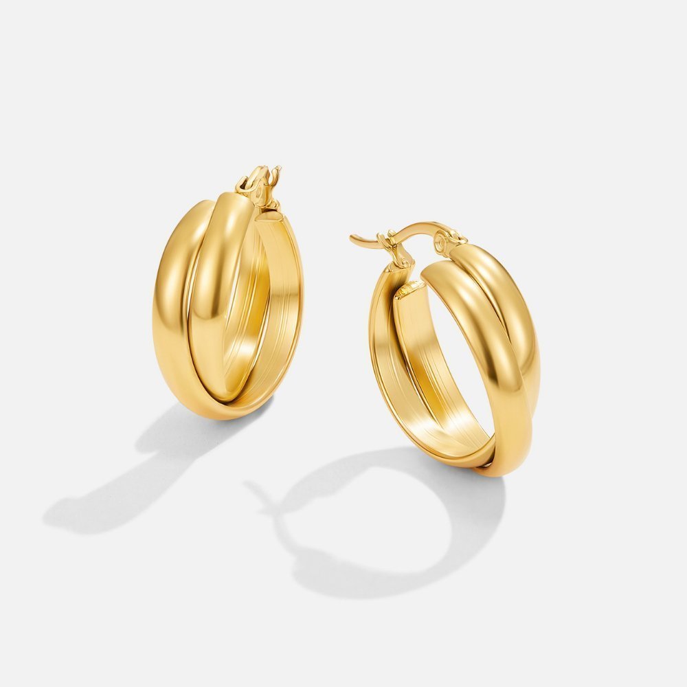 Kate Sleek Hoops - Earrings - Lelice Jewelry