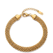 Lelice Armor Gold Bracelet on a white background
