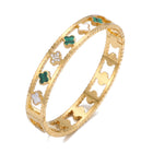 Lelice Dublin Quatrefoil Gold Bangle on a white background
