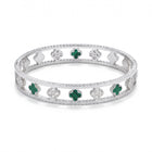 Lelice Dublin Quatrefoil Silver Bangle on a white background
