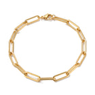 Lelice Margot Gold Paperclip Chain Link Bracelet on a white background