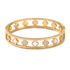 Lelice Miya Gold Clover Bangle on a white background