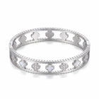 Lelice Miya Silver Clover Bangle on a white background
