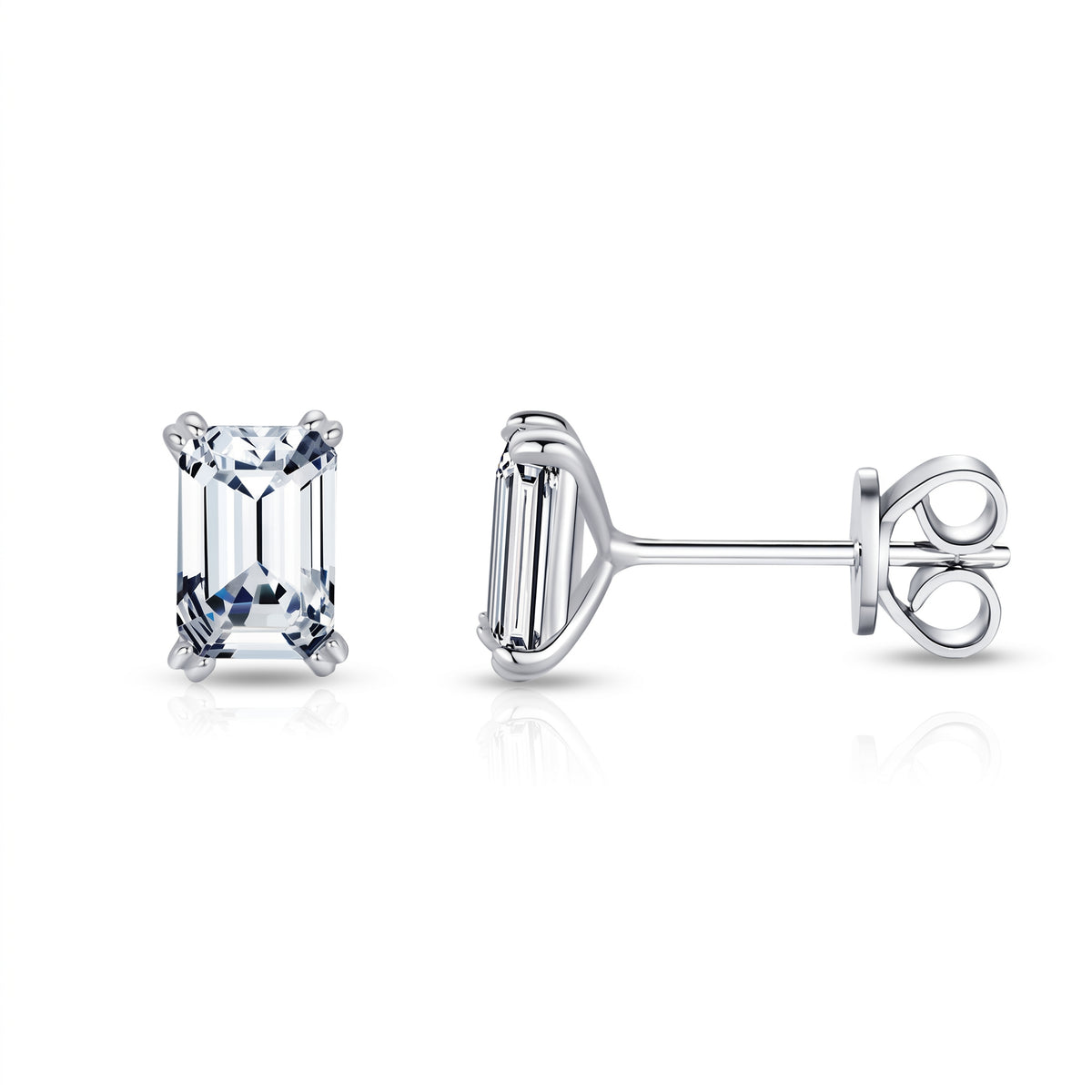 Lelice Léonie Silver Studs on a white background