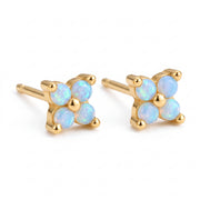 Lelice Lily Crystal Studs in gold on a white background