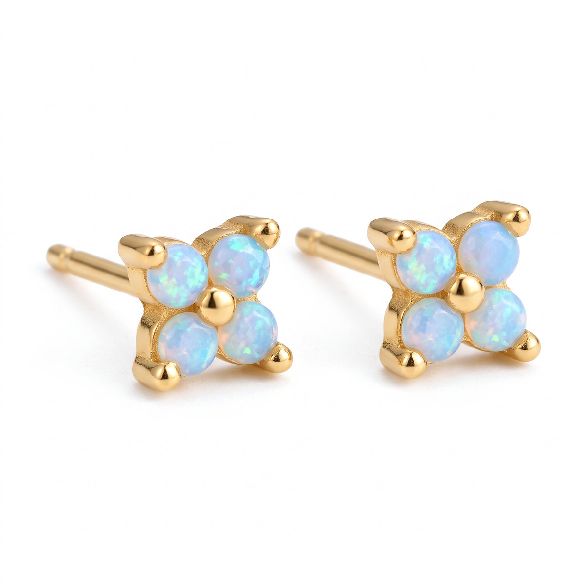Lelice Lily Crystal Studs in gold on a white background