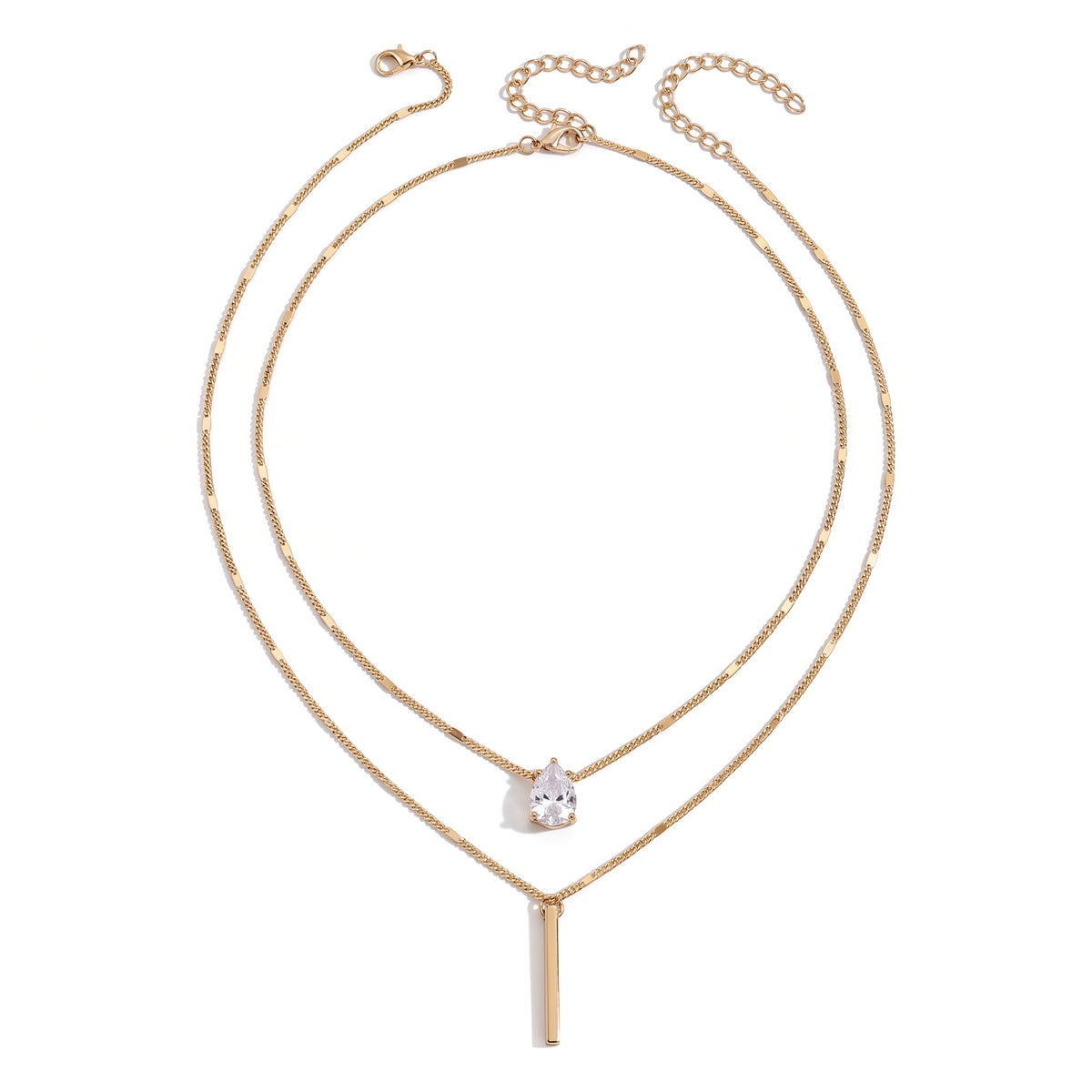 Lelice Livia Layered Necklace Set in gold on a white background