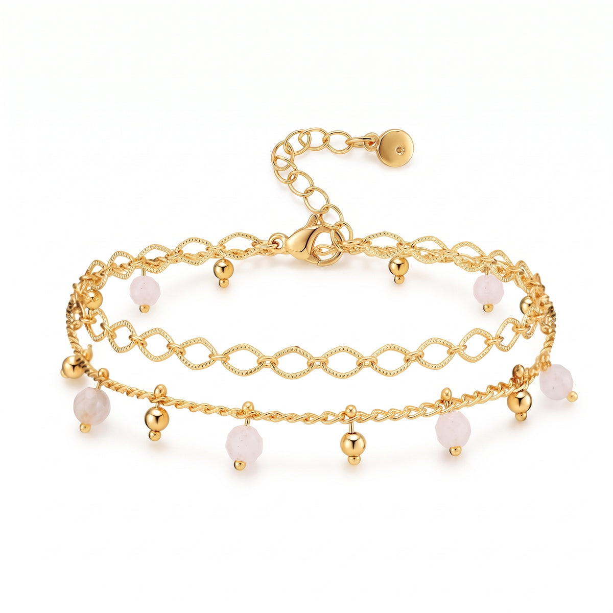 Lelice Lola Charm Bracelet in gold on a white background