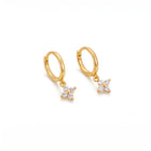 Lelice Lou Clover Earrings in gold on a white background