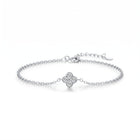Lelice Louise Clover Bracelet in silver on a white background