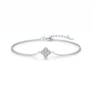 Lelice Louise Clover Bracelet in silver on a white background