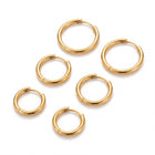 Lelice Lucy Round Hoops in gold on a white background