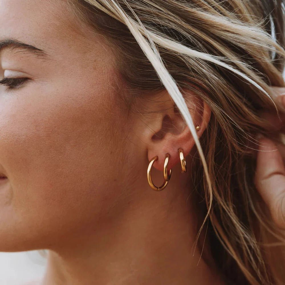 Lucy Round Hoops - Lelice Jewelry