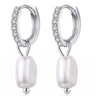 Lelice Margo Silver Huggies on a white background