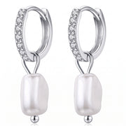 Lelice Margo Silver Huggies on a white background