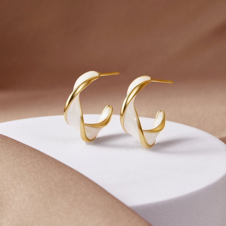 Margot Twist Hoops - Earrings - Lelice Jewelry