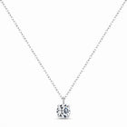 Lelice silver solitaire pendant necklace Marianne on a white background