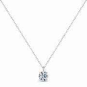 Lelice silver solitaire pendant necklace Marianne on a white background