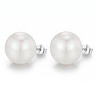 Lelice Matilda Pearl Earrings in silver on a white background