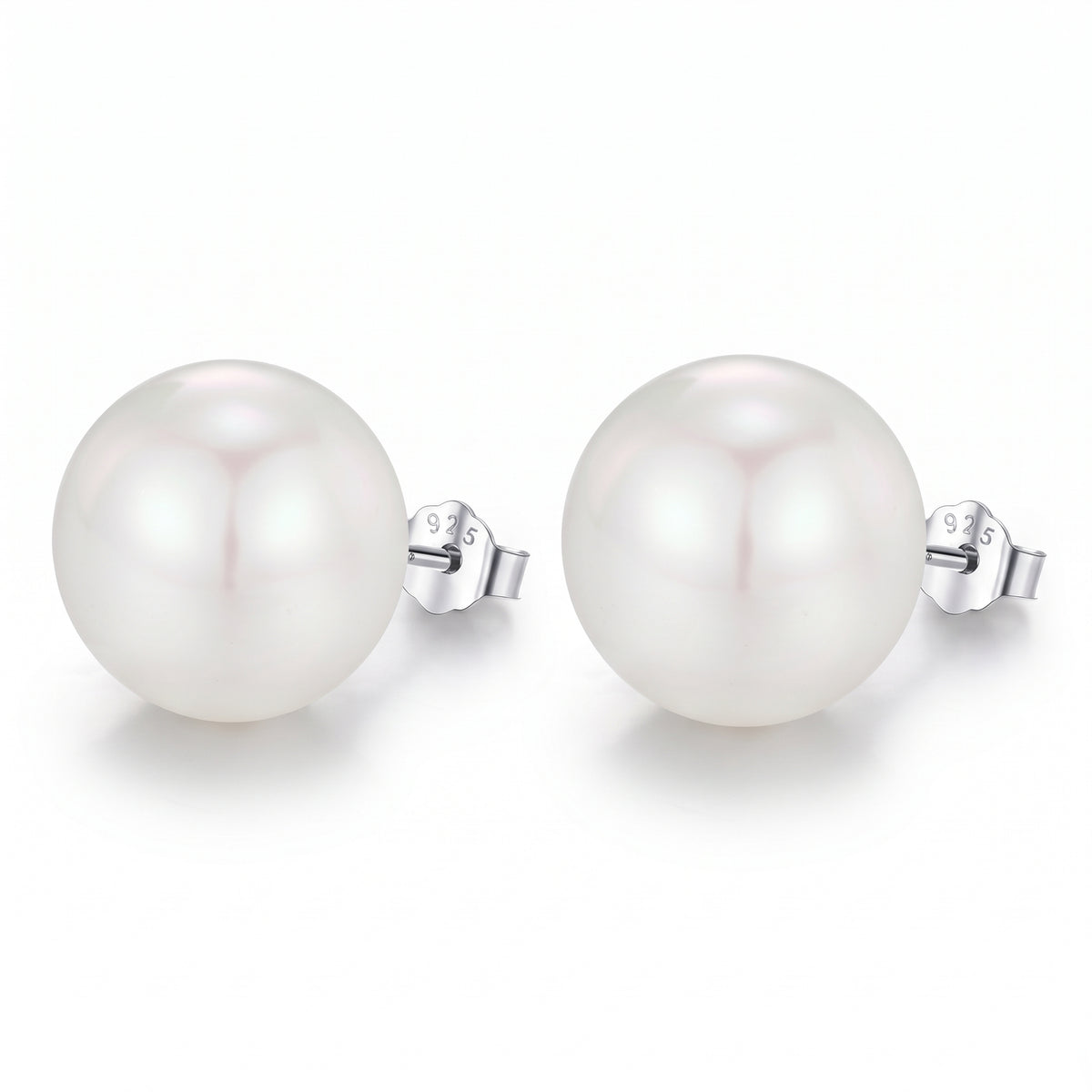 Lelice Matilda Pearl Earrings in silver on a white background
