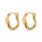 Lelice Maya Hoop Earrings in gold on a white background