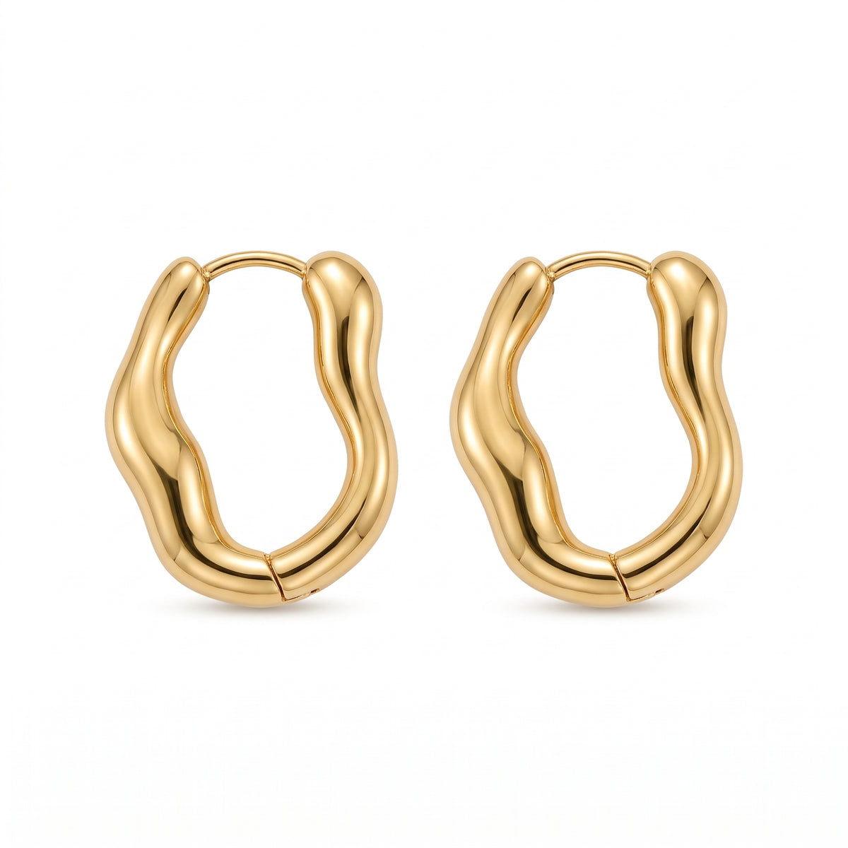 Lelice Maya Hoop Earrings in gold on a white background