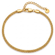 Lelice Monaco Golden Braid Anklet on a white background
